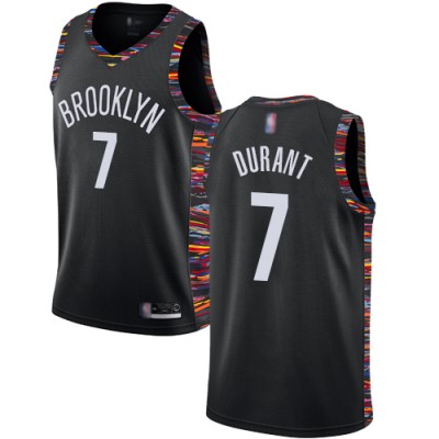 NikeBrooklyn Nets #7 Kevin Durant Black Youth NBA Swingman City Edition 201819 Jersey